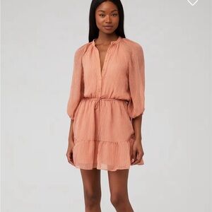 MinkPink Nerang Terra Cotta Button-Up Dress